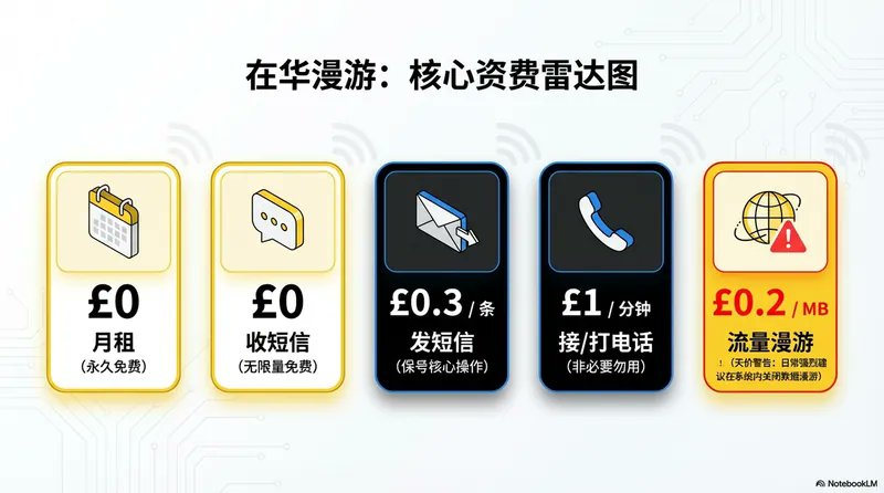 giffgaff 收发短信、接打电话的收费明细表截图