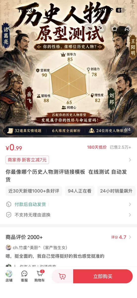 小红书历史人物趣味测试笔记的示例图