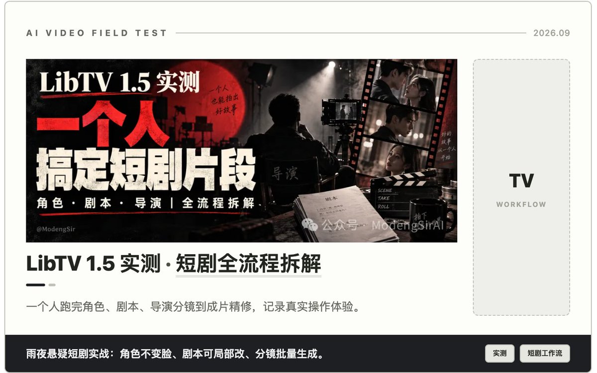 LibTV 1.5 制作的一分钟都市悬疑短剧效果画面