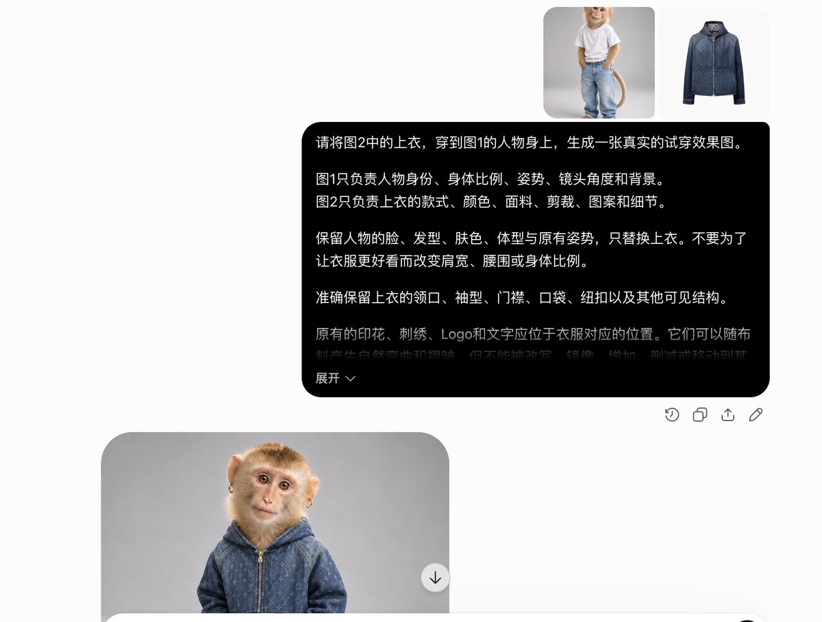 人物试穿上衣示例参考图