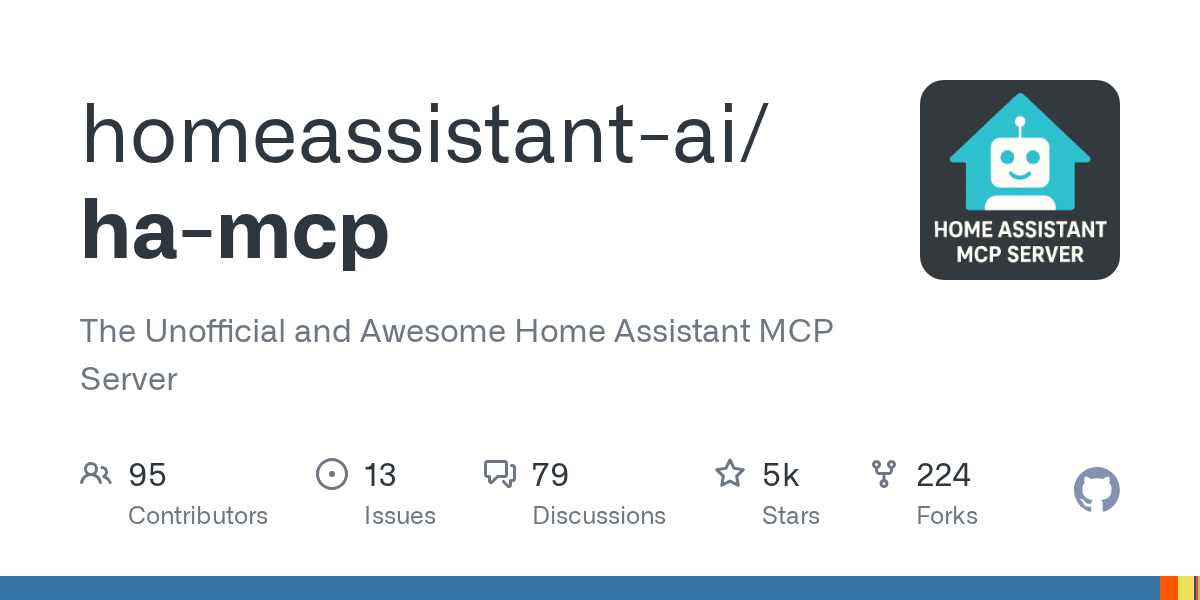 ha-mcp 项目的标识图,Home Assistant MCP 服务器