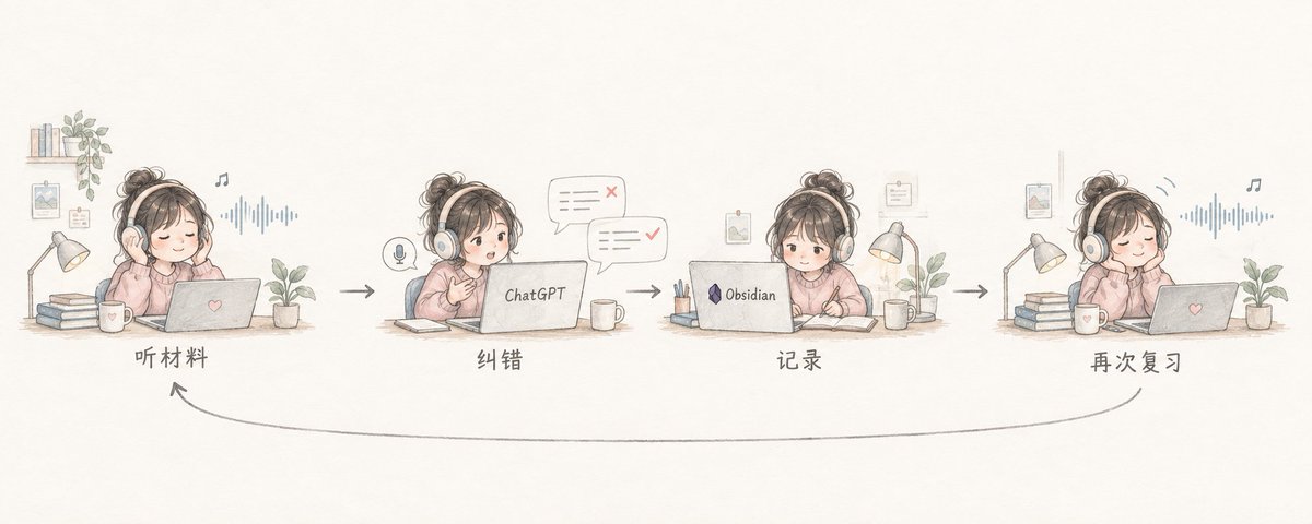 文章开篇配图,呼应 ChatGPT 与 Obsidian 英语听力训练系统主题