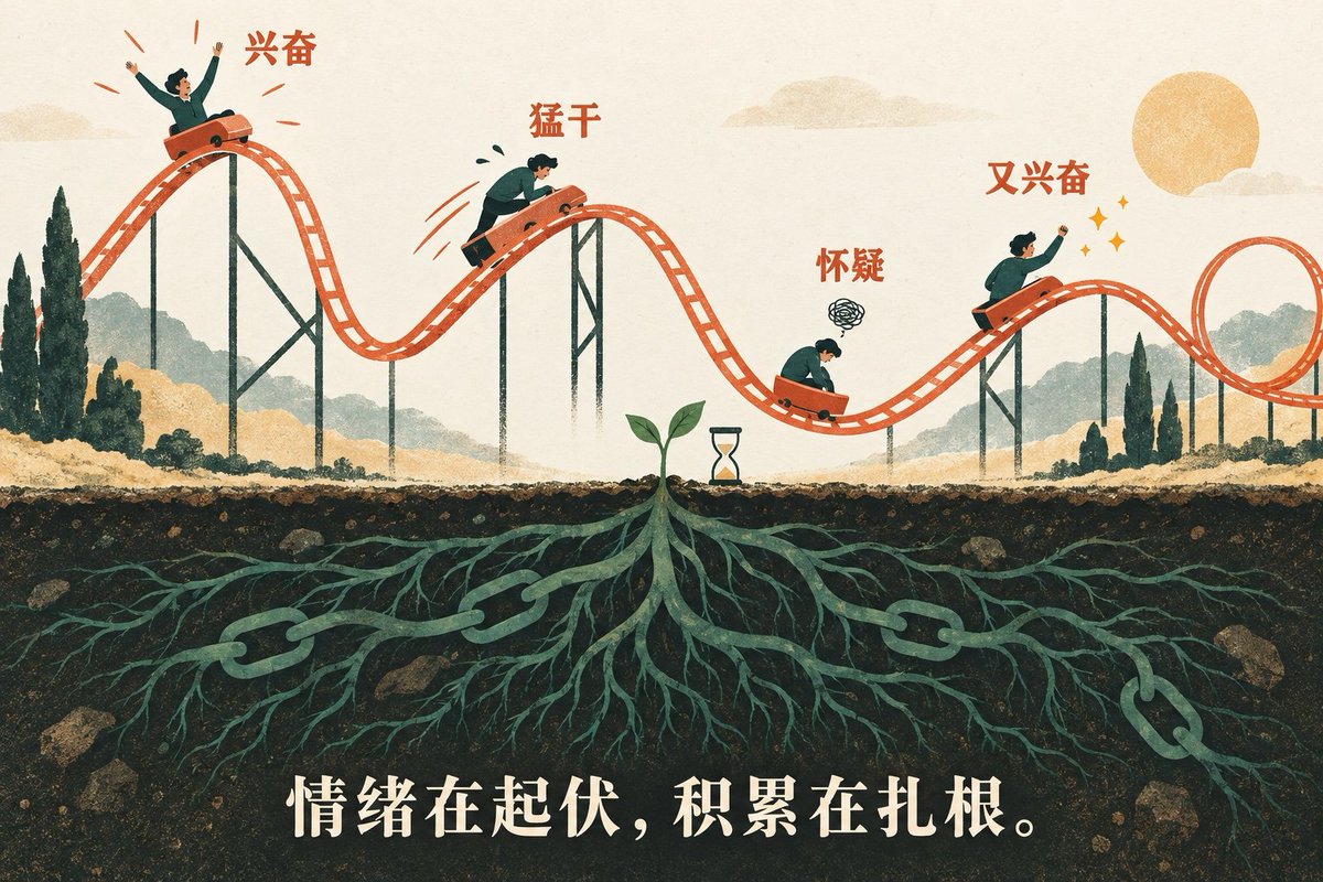 外链建设过程中兴奋、坚持、失落、再次兴奋的周期曲线截图