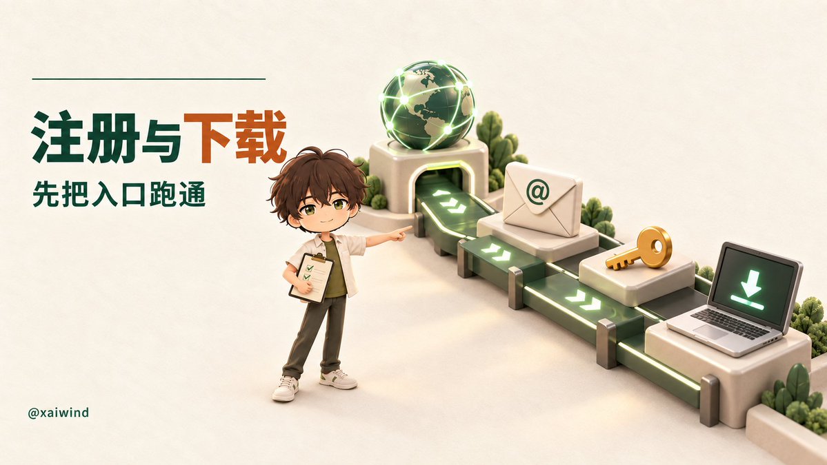 Codex 账号注册与客户端下载流程配图