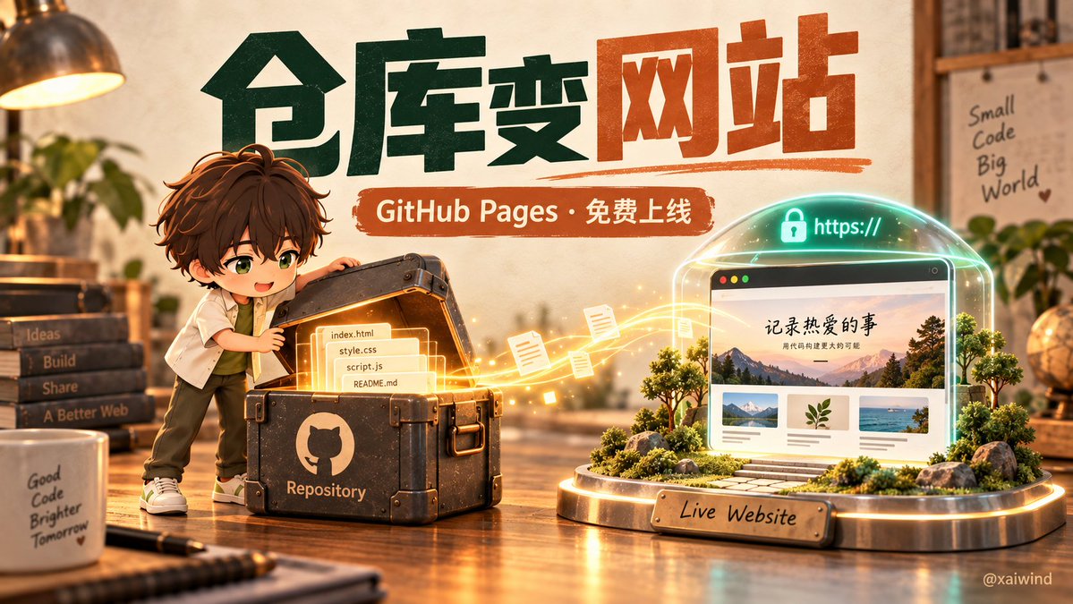 GitHub 仓库 Settings 里 Pages 的发布来源设置