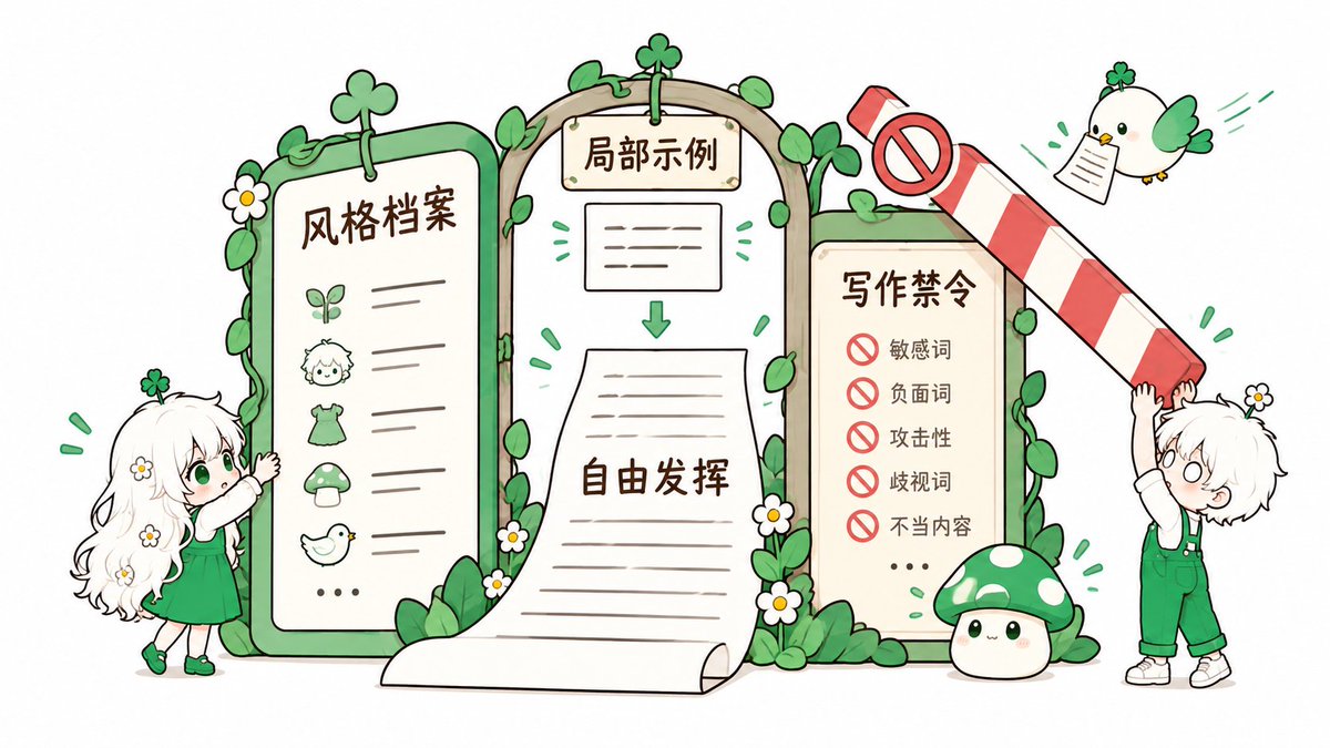 每次写作提供给 AI 的风格档案与写作禁令配图