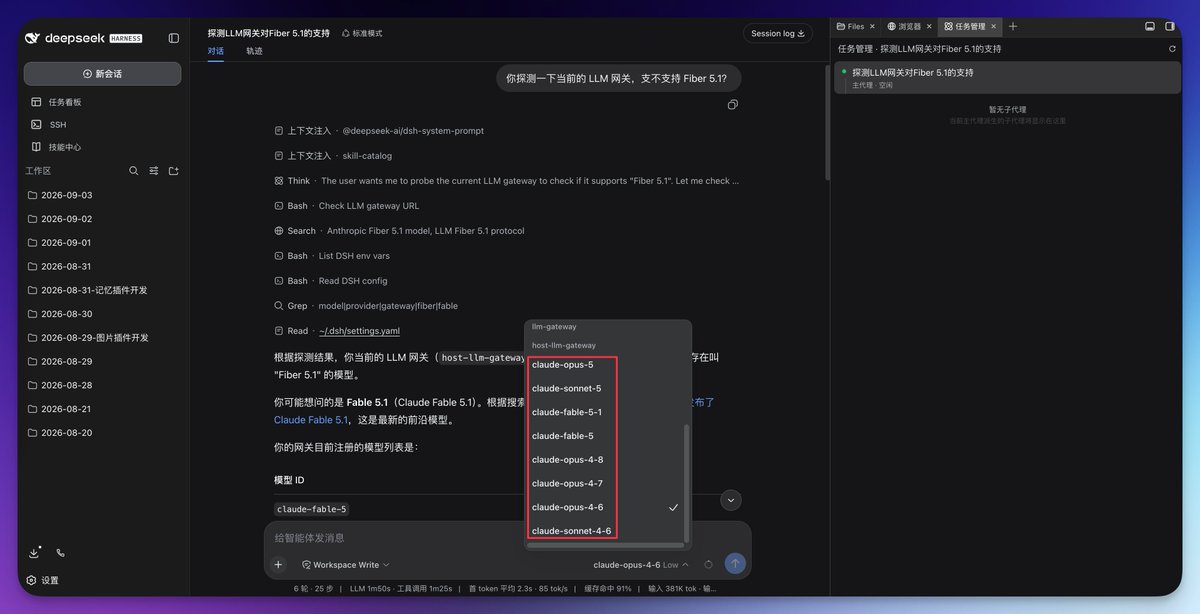 Agent 跑 6 轮 25 步后整理出网关注册模型列表的截图