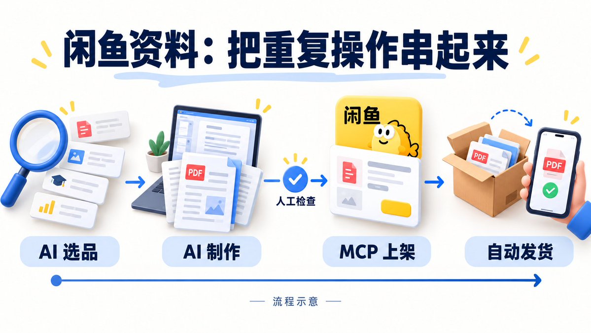 AI辅助选品、制作、上架与自动发货流程图
