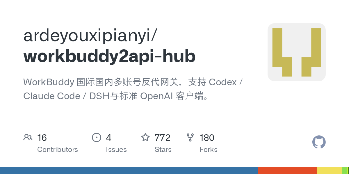 WorkBuddy2API-Hub 的 Web 看板与多账号网关配置界面