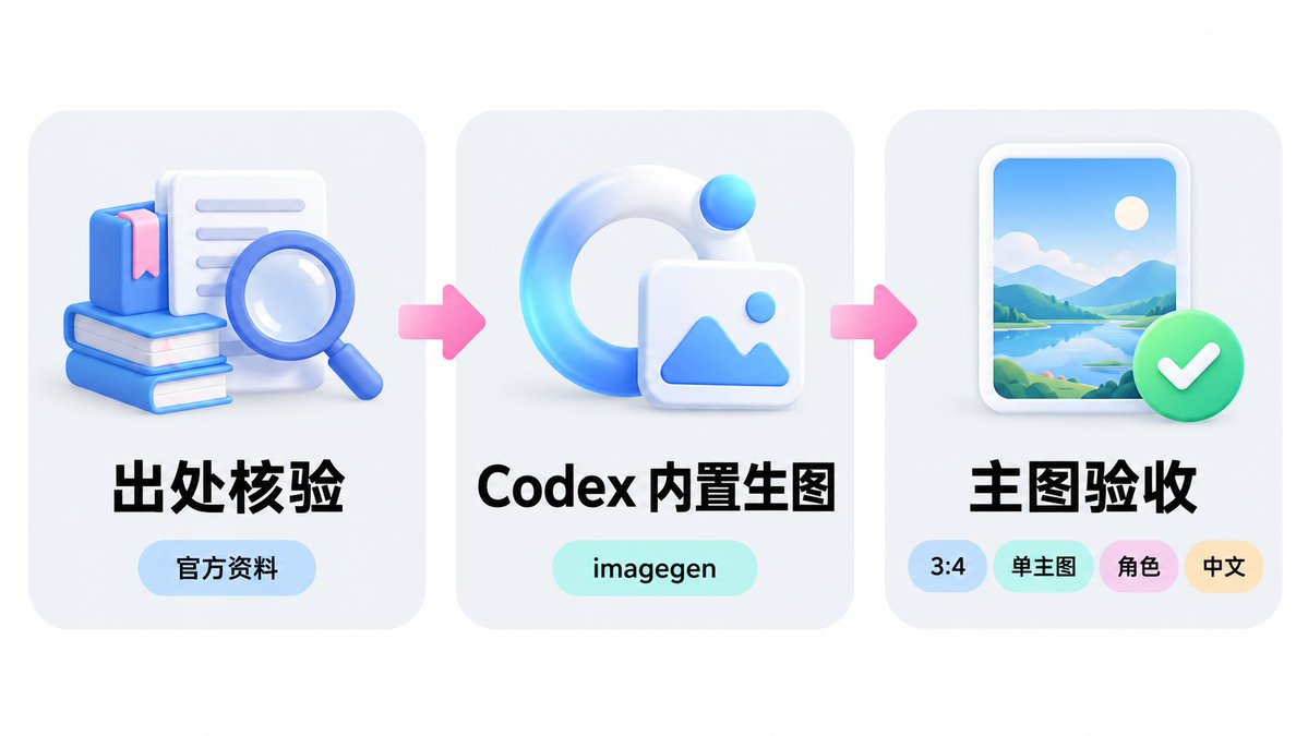 一篇笔记的角色出处核验与 3∶4 主图