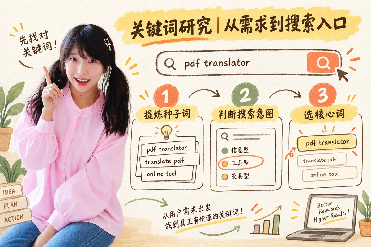 关键词研究影响的页面选择和获客渠道