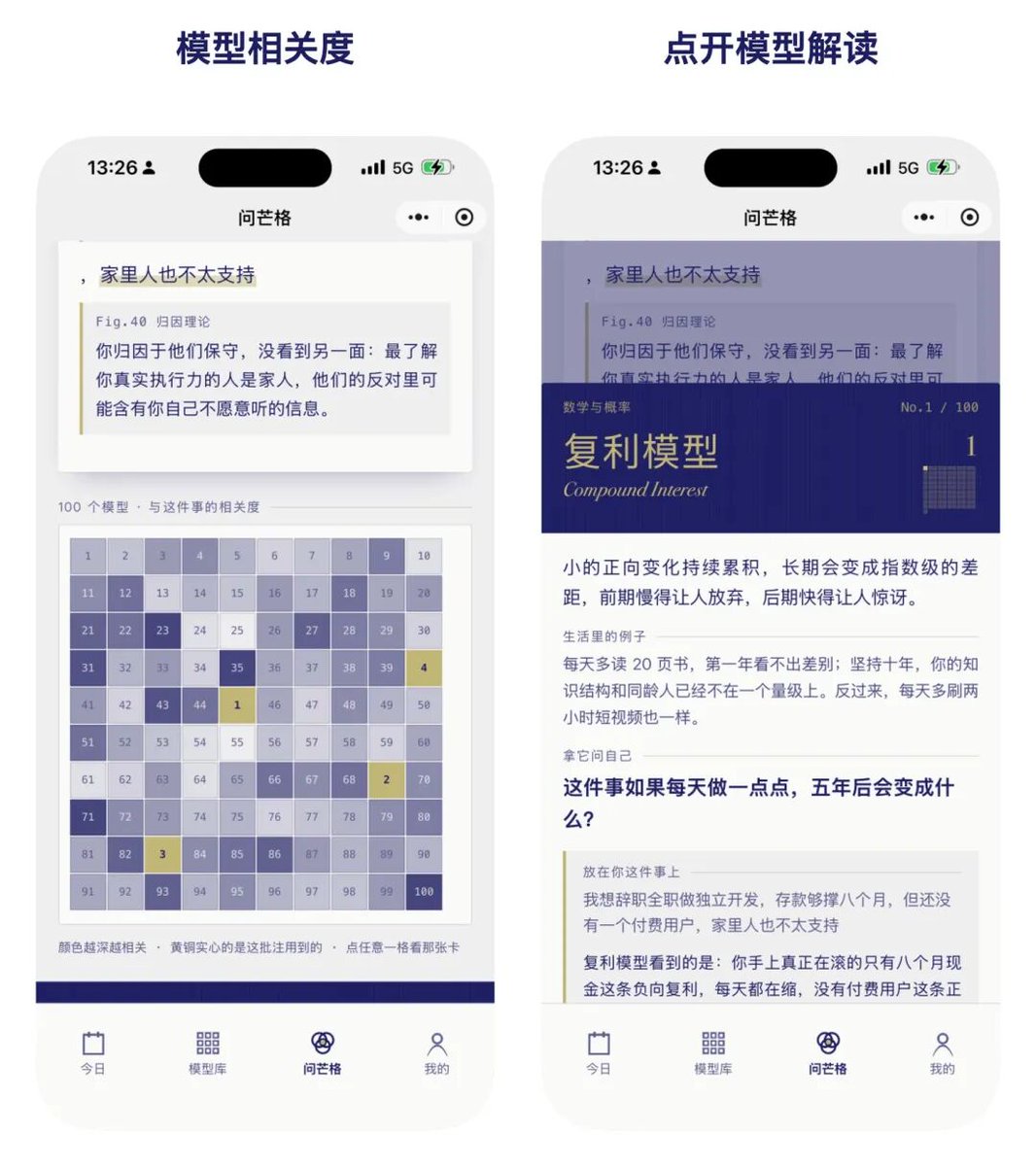 文末附图之一:「芒格思维」小程序相关界面截图
