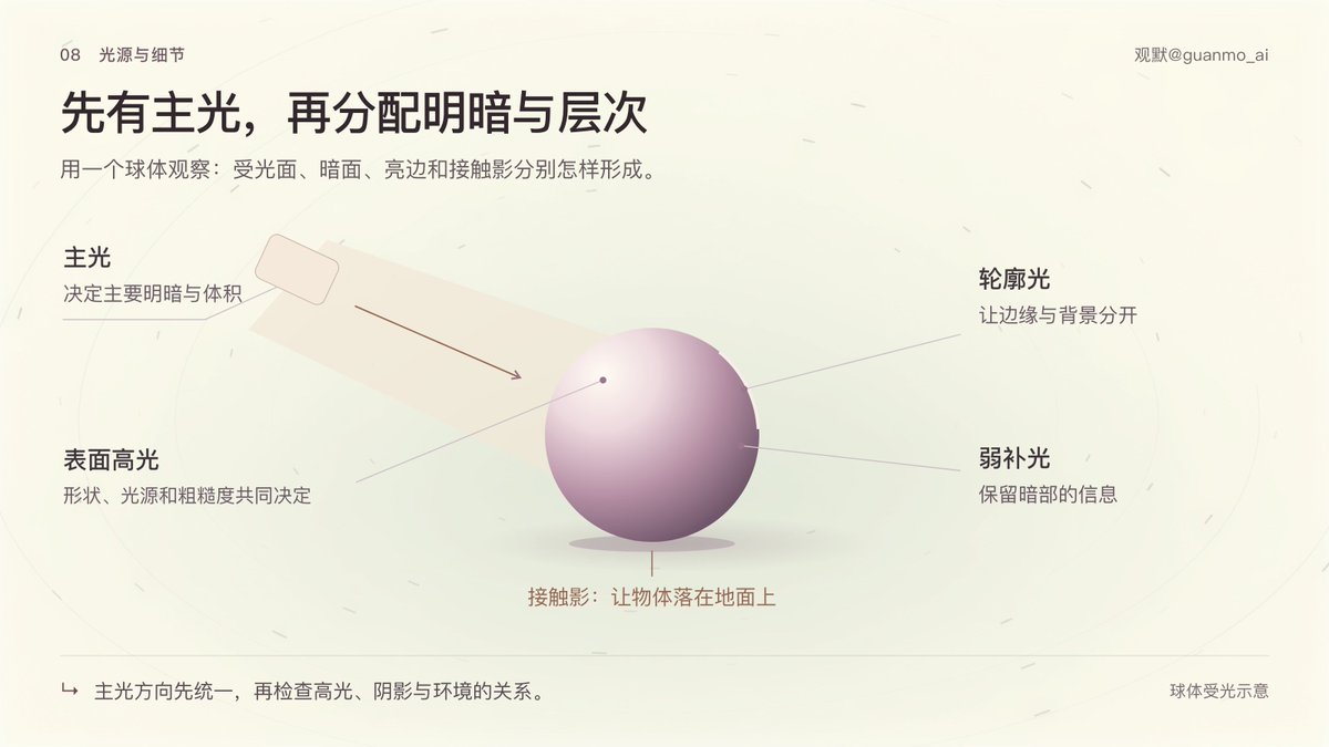 主光轮廓光高光与接触影方向演示