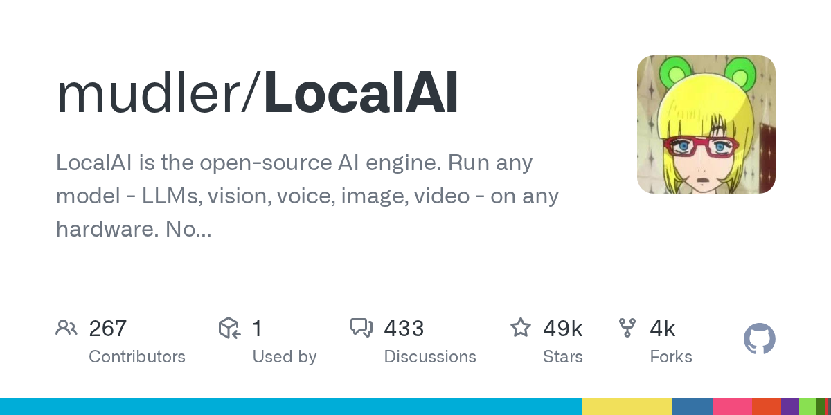 LocalAI 项目标识与本地多模态推理示意