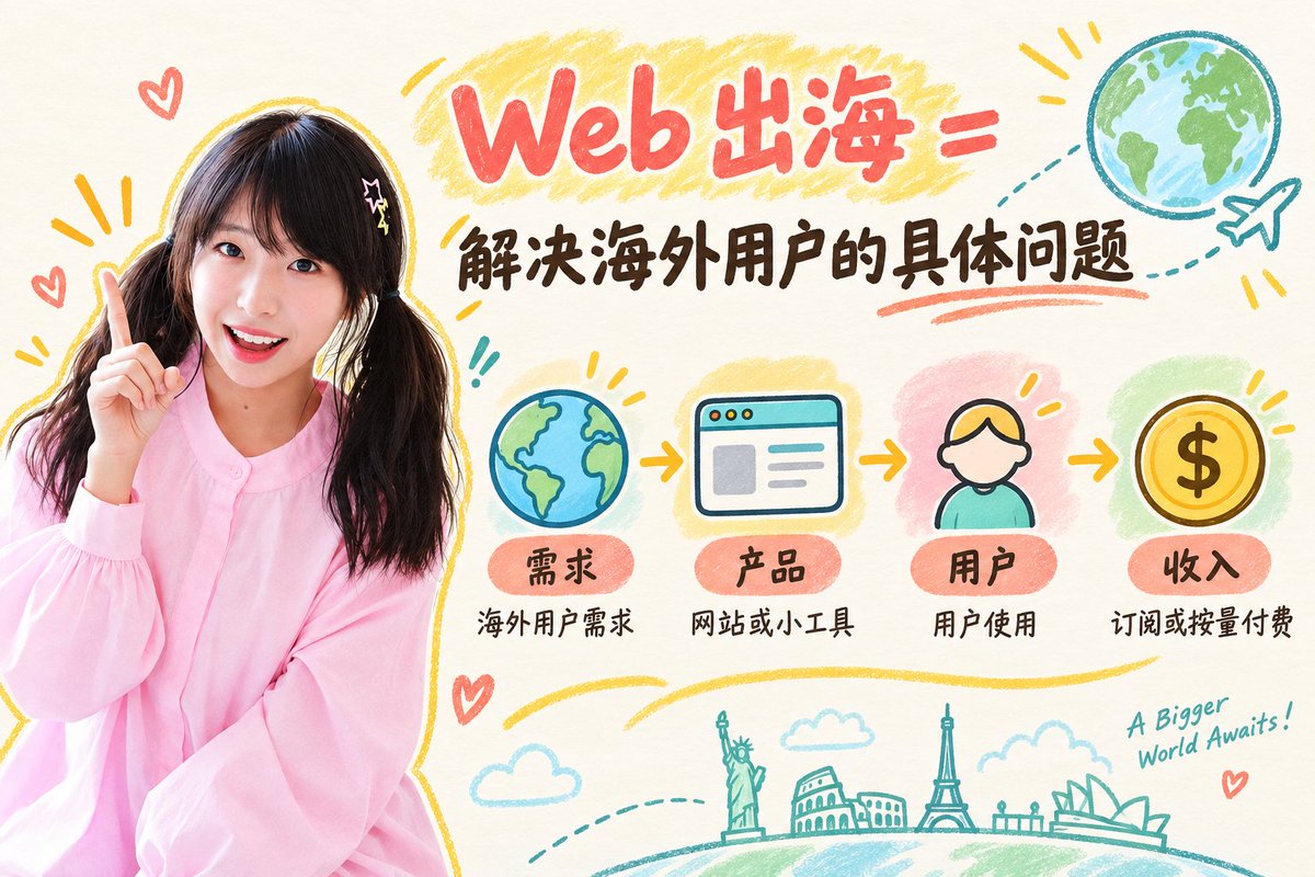 Web 出海四个环节关系配图