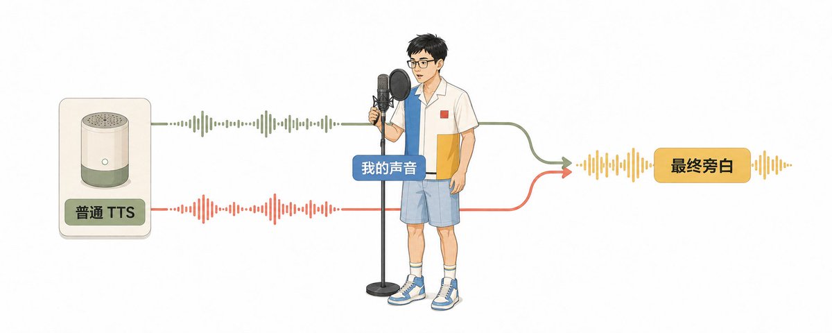 普通 TTS 与声音复刻的选择示意