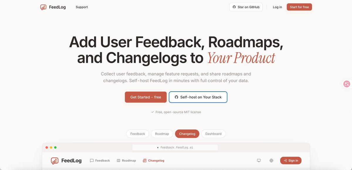 FeedLog 反馈与路线图功能配图