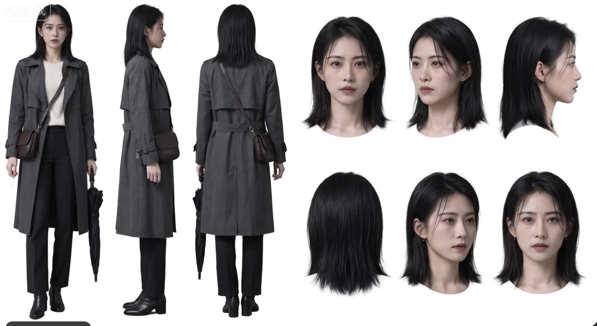 导入的悬疑女主人物角色参考图