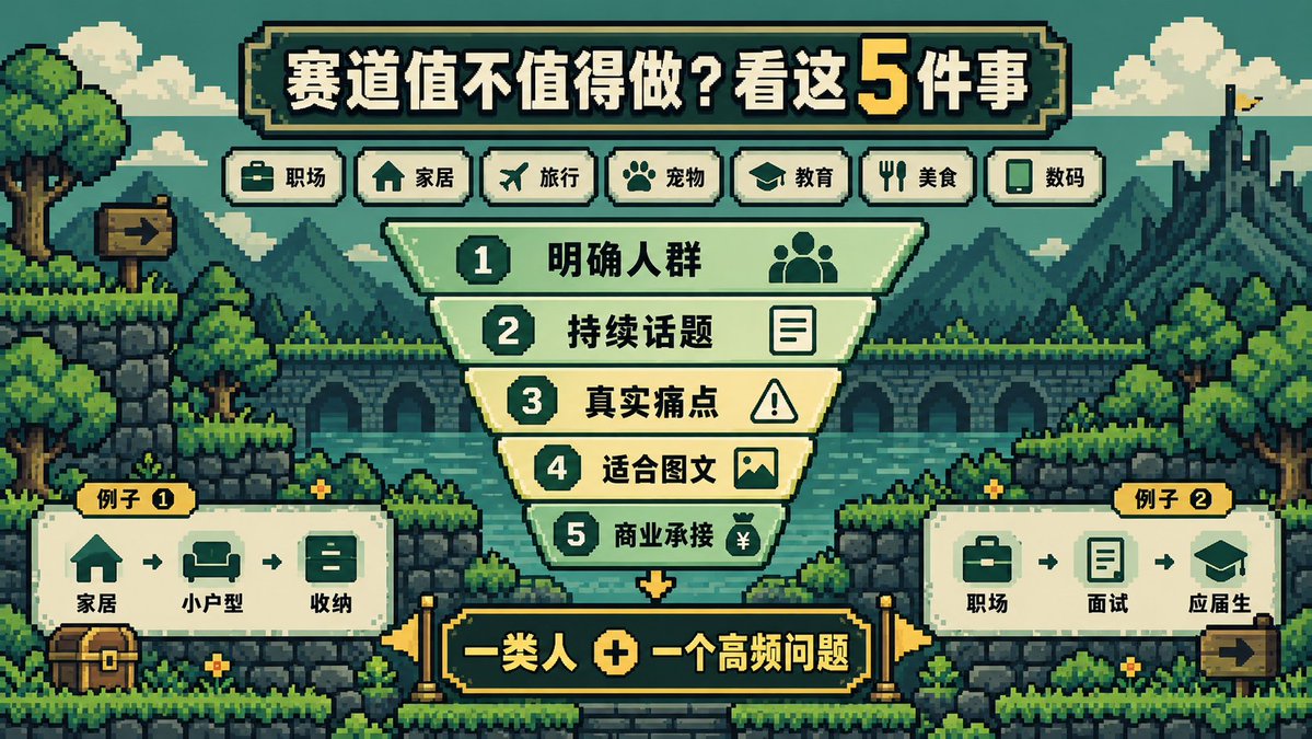 职场、家居等大类赛道继续往下切分出的细分方向