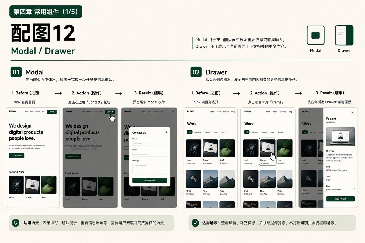 抽屉示例:从右侧滑出的项目详情面板