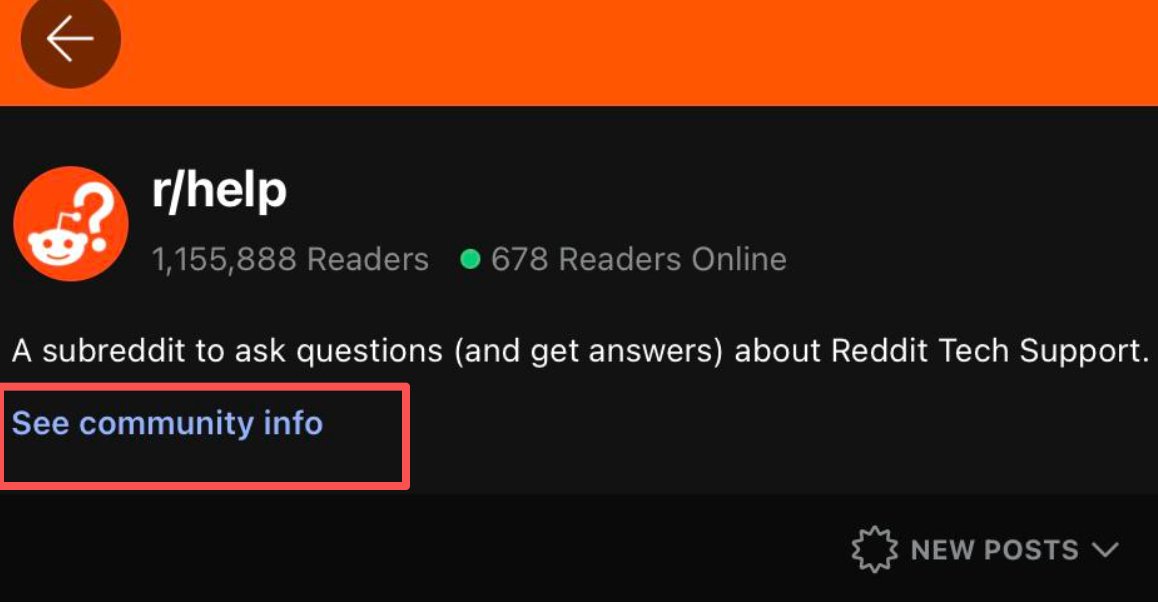Reddit 桌面端版块侧边栏 About Community 与 Rules 区域位置