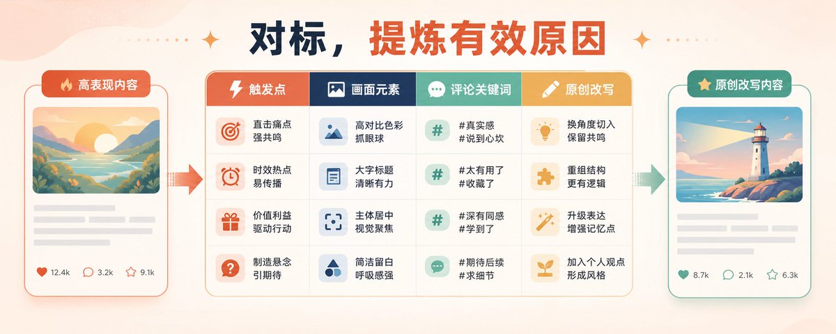 对标爆款时分析用户停下来原因的配图