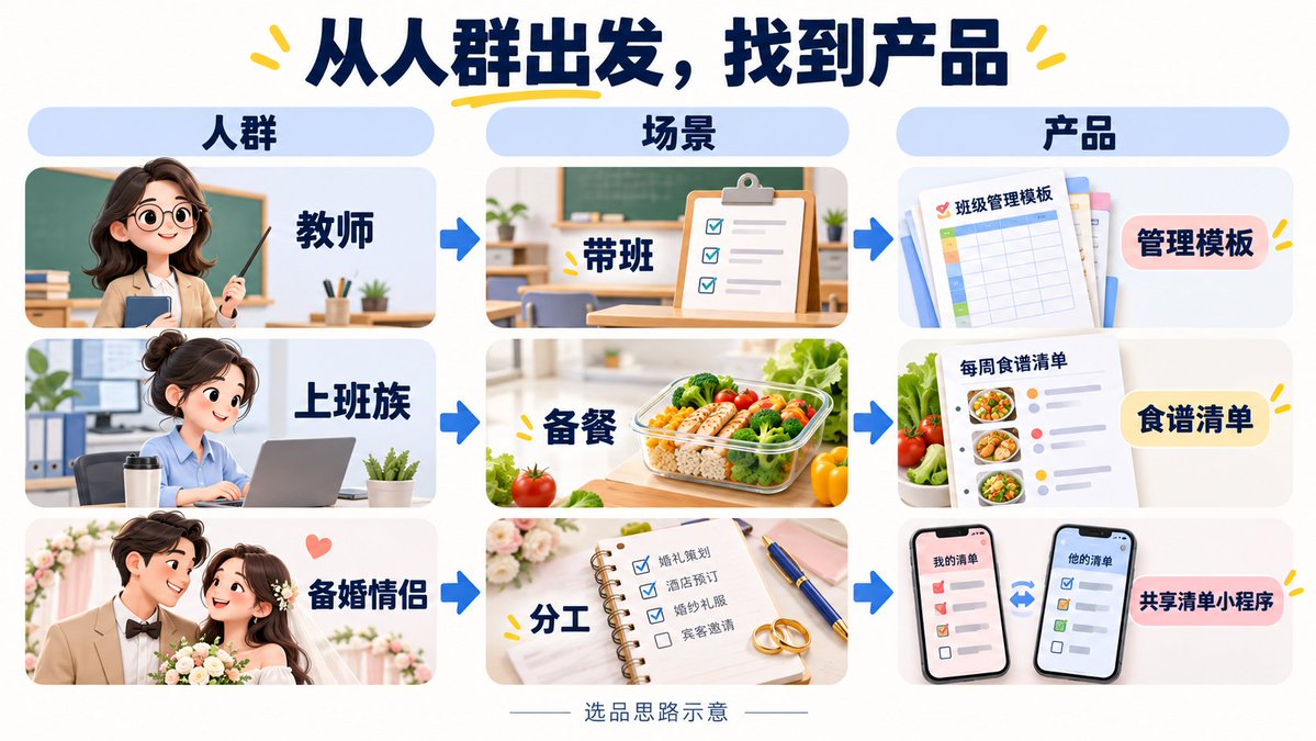 小红书选品方法中人群与场景拆解的示例图