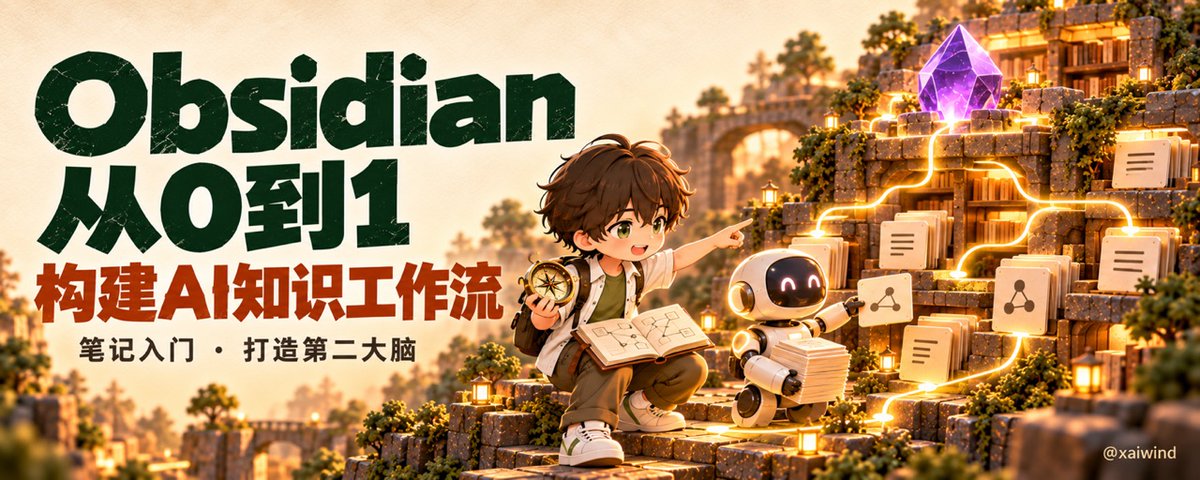 从0到1 构建AI 知识工作流，Obsidian笔记入门