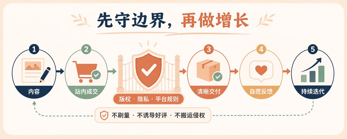 小红书导流与评价相关的平台规则提示配图